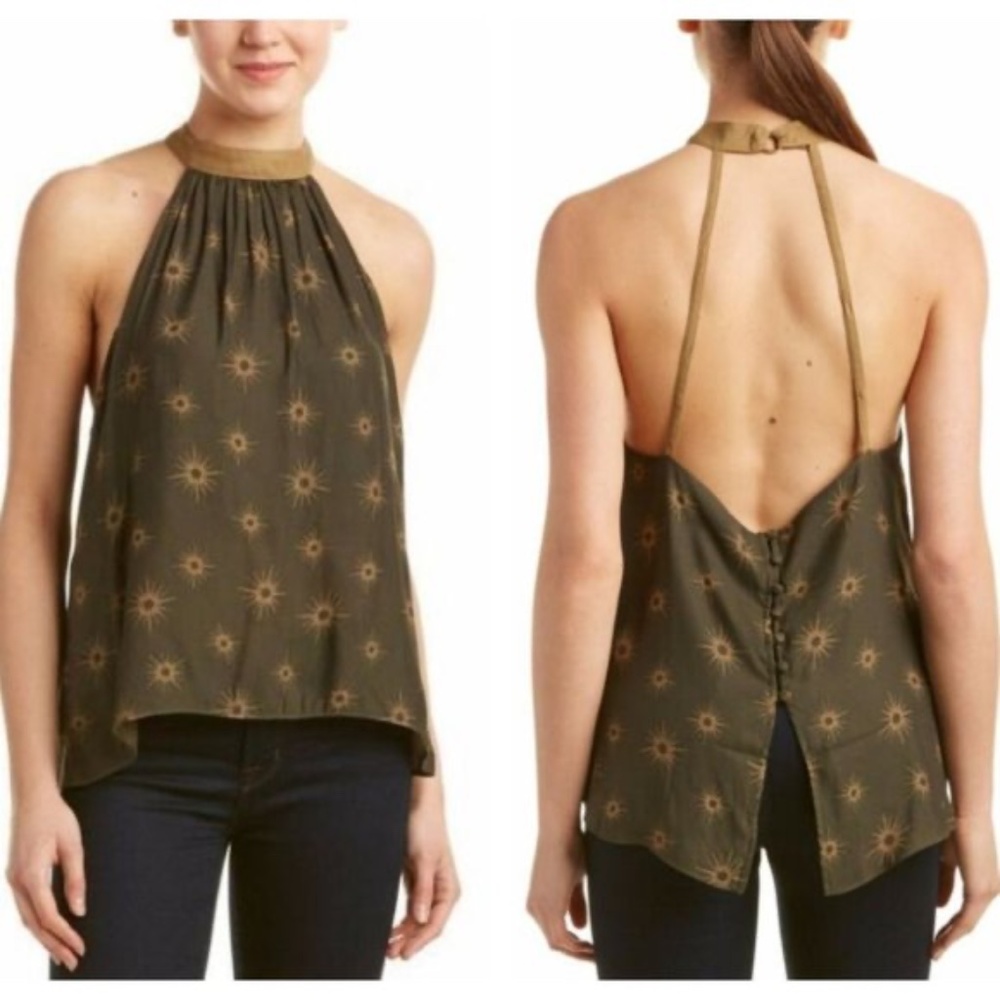 Elegant Halter Neck Sunburst Top